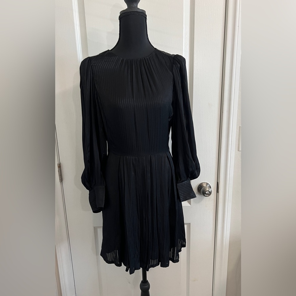 Rebecca Taylor Black Long Sleeve mini Dress - Picture 7 of 16